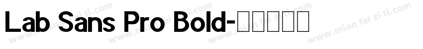 Lab Sans Pro Bold字体转换